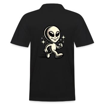 Rétro Vintage Alien Halloween Costume Décoration - Polo Homme - noir - Dos - Kai (181cm)