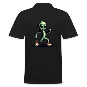 Rétro Vintage Alien Halloween Costume Décoration - Polo Homme - noir - Dos - Kai (181cm)