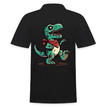 Mignon Zombie T Rex Dinosaure Halloween - Polo Homme - noir - Dos - Kai (181cm)
