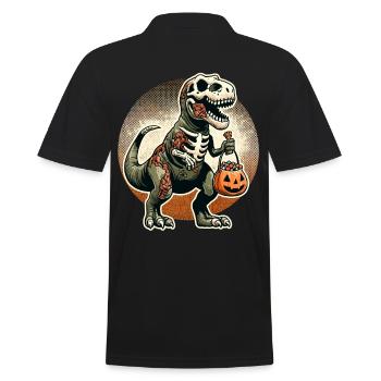 TRex Dinosaure Zombie Halloween Costume - Polo Homme - noir - Dos - Kai (181cm)