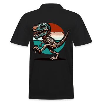 TRex dinosaure zombie Halloween Costume Décoration - Polo Homme - noir - Dos - Kai (181cm)