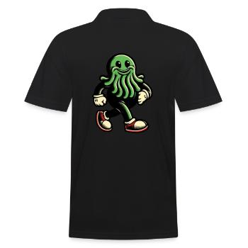 Happy Cthulhu mascotte drôle de monstre - Polo Homme - noir - Dos - Kai (181cm)