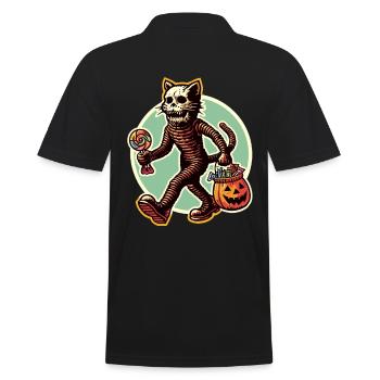Mort-vivant Zombie Chat Trick or Treat Halloween - Polo Homme - noir - Dos - Kai (181cm)