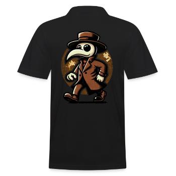 Rétro Vintage Dessin animé Halloween Costume Plague Doctor - Polo Homme - noir - Dos - Kai (181cm)