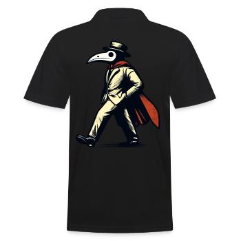 Halloween Kostüm Deko Plague Doctor Okkulte Kunst - Männer Poloshirt - Schwarz - Hinten - Kai (181cm)