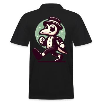 Rétro Vintage Dessin animé Halloween Costume Décoration - Polo Homme - noir - Dos - Kai (181cm)