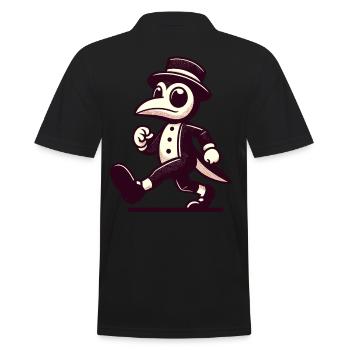 Rétro Vintage Dessin animé Halloween Costume Décoration - Polo Homme - noir - Dos - Kai (181cm)