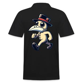 Rétro Vintage Dessin animé Halloween Costume Décoration - Polo Homme - noir - Dos - Kai (181cm)