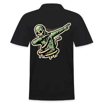 Dabbender Zombie Lustiges Dabbing Design Lustige - Männer Poloshirt - Schwarz - Hinten - Kai (181cm)