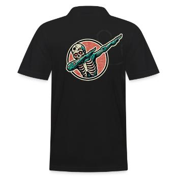 Dabbing Zombie Funny Dabbing Design - Men's Polo Shirt - black - Back - Kai (181cm)