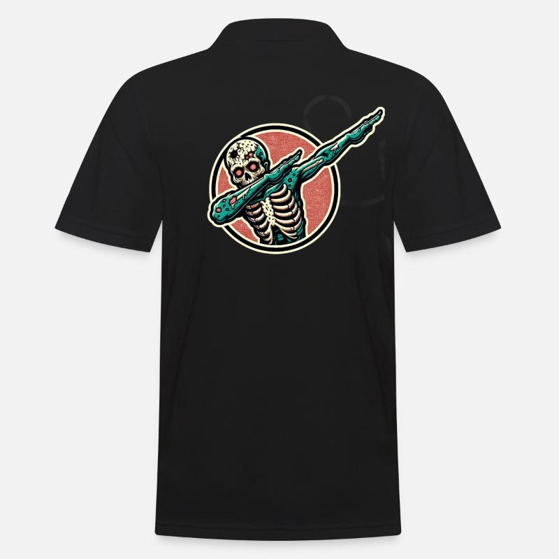 Dabbing Zombie Divertente Dabbing Design - Polo da uomo - nero