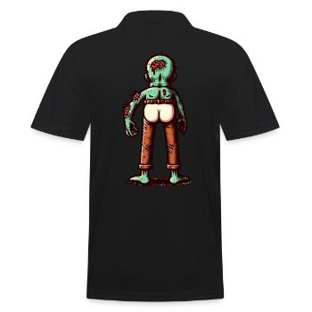 Drôle de mort-vivant cul Halloween Costume Décoration - Polo Homme - noir - Dos - Kai (181cm)