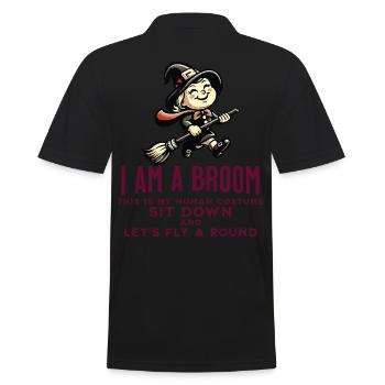 Drôle d’Halloween disant que je suis une sorcière balai - Polo Homme - noir - Dos - Kai (181cm)