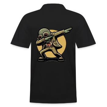 Dabbender Zombie Lustiges Dabbing Design - Männer Poloshirt - Schwarz - Hinten - Kai (181cm)