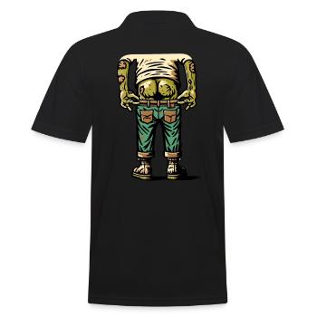 Drôle de mort-vivant cul Halloween Costume Décoration - Polo Homme - noir - Dos - Kai (181cm)