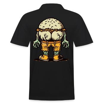 Drôle de mort-vivant cul Halloween Costume Décoration - Polo Homme - noir - Dos - Kai (181cm)