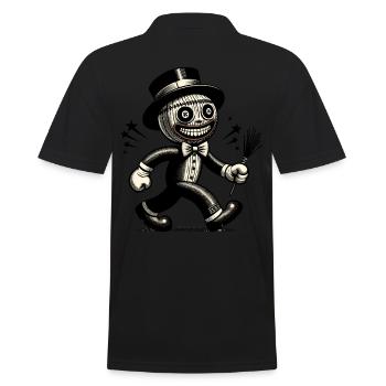 Voodoo Puppe Unheimliche Verkleidung Gothic Style - Männer Poloshirt - Schwarz - Hinten - Kai (181cm)