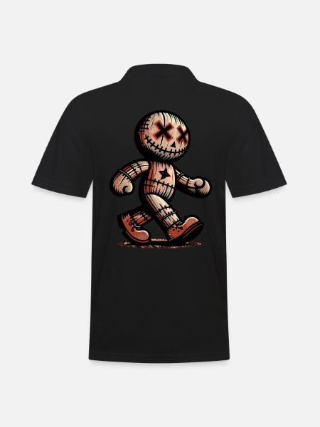 Voodoo dukke halloween kostume dekoration uhyggelig - Herre poloshirt - sort