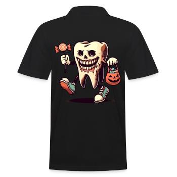 Halloween Hygiène Dentaire Drôle Dent Zombie - Polo Homme - noir - Dos - Kai (181cm)