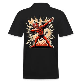 Dabbing Devil Drôle Dabbing Design Costume - Polo Homme - noir - Dos - Kai (181cm)