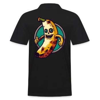 Zombie Banana Banana Lover Halloween - Men's Polo Shirt - black - Back - Kai (181cm)