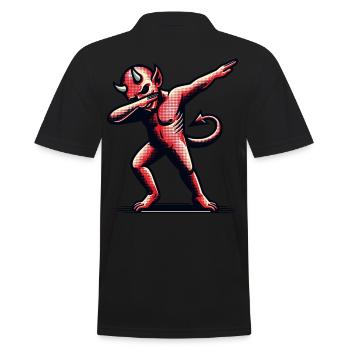 Dabbing Diable Drôle Dabbing Design Halloween - Polo Homme - noir - Dos - Kai (181cm)