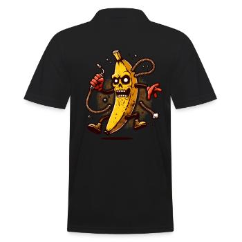 Zombie Banane Bananen Liebhaber Halloween Kostüm - Männer Poloshirt - Schwarz - Hinten - Kai (181cm)