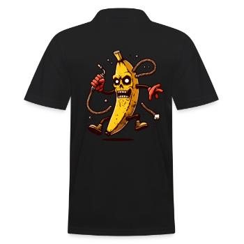 Zombie Banane Halloween Kostüm Deko Bananen - Männer Poloshirt - Schwarz - Hinten - Kai (181cm)