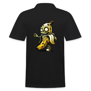 Zombie Banana Banana Lover Halloween Zombie - Men's Polo Shirt - black - Back - Kai (181cm)