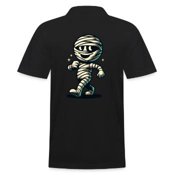 Rétro Vintage Style Halloween Costume Décoration Momie - Polo Homme - noir - Dos - Kai (181cm)