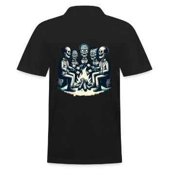 Camping au feu de camp Décoration de costume d’Halloween - Polo Homme - noir - Dos - Kai (181cm)