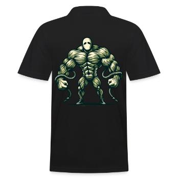 Musclé bodybuilder Halloween costume effrayant - Polo Homme - noir - Dos - Kai (181cm)