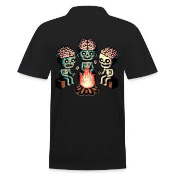 Camping au feu de camp Décoration de costume d’Halloween - Polo Homme - noir - Dos - Kai (181cm)