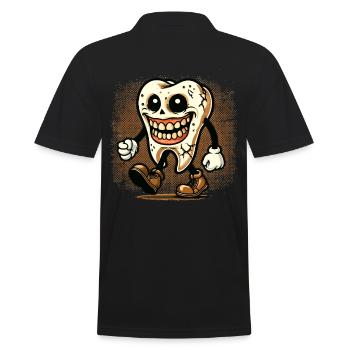 Halloween Hygiène Dentaire Drôle Dent Zombie - Polo Homme - noir - Dos - Kai (181cm)