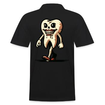 Halloween Hygiène Dentaire Drôle Dent Zombie - Polo Homme - noir - Dos - Kai (181cm)