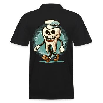 Halloween Hygiène Dentaire Drôle Dent Zombie - Polo Homme - noir - Dos - Kai (181cm)