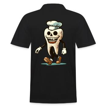 Halloween Hygiène Dentaire Drôle Dent Zombie - Polo Homme - noir - Dos - Kai (181cm)