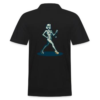 Nurse Caregiver Physician Assistant Style Mummy - Men's Polo Shirt - black - Back - Kai (181cm)