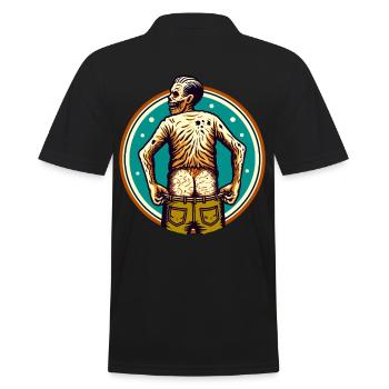 Drôle de mort-vivant cul Halloween Costume Décoration - Polo Homme - noir - Dos - Kai (181cm)