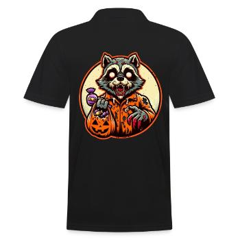 Zombie raton laveur Drôle Amateur de raton laveur - Polo Homme - noir - Dos - Kai (181cm)