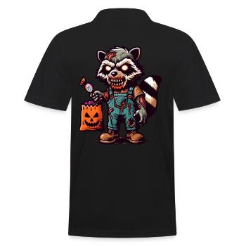 Mort-vivant raton laveur Zombie Amateur de raton laveur - Polo Homme - noir - Dos - Kai (181cm)