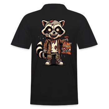 Mort-vivant raton laveur Drôle raton laveur Zombie - Polo Homme - noir - Dos - Kai (181cm)