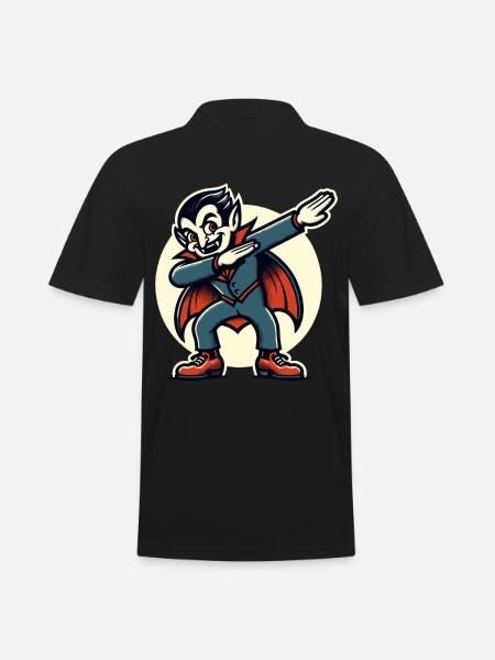 Dabbing Vampire Funny Dabbing Design - Men's Polo Shirt - black