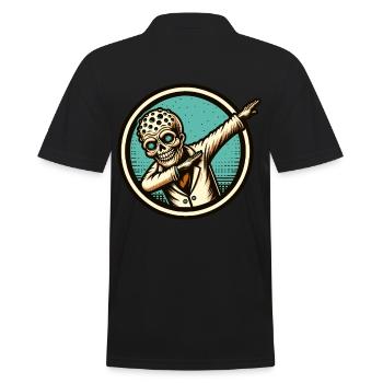 Dabbing Zombie Funny Dabbing Design - Men's Polo Shirt - black - Back - Kai (181cm)