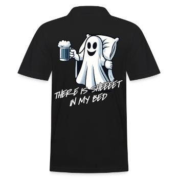 Drôle de fantôme disant costume d’Halloween - Polo Homme - noir - Dos - Kai (181cm)