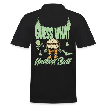 Halloween Kostüm Deko Unheimliche Verkleidung - Männer Poloshirt - Schwarz - Hinten - Kai (181cm)