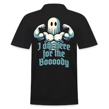 Halloween Costume Spooky Party Funnier - Men's Polo Shirt - black - Back - Kai (181cm)