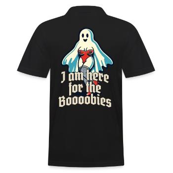Lustiger Geister Spruch Für Die Boobies Halloween - Männer Poloshirt - Schwarz - Hinten - Kai (181cm)