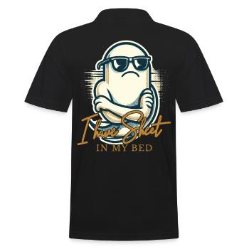 Unheimlich Lustiger Geister Spruch i have sheet - Men's Polo Shirt - black - Back - Kai (181cm)