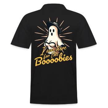 Lustiger Geister Spruch Für Die Boobies Kostüm - Männer Poloshirt - Schwarz - Hinten - Kai (181cm)